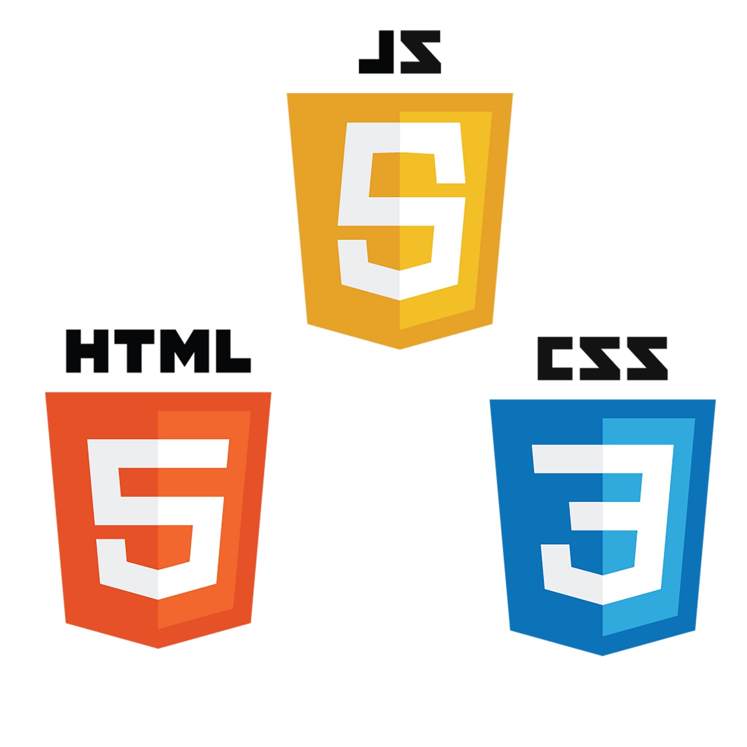 HTML, CSS and JS logos